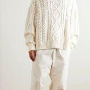 Fear of God Essentials Cream Cable Knit sweater